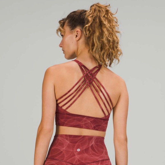 Lululemon Free to be Wild High Neck Long Line in Orbit Fusion Mulled Wine - Picture 1 of 4